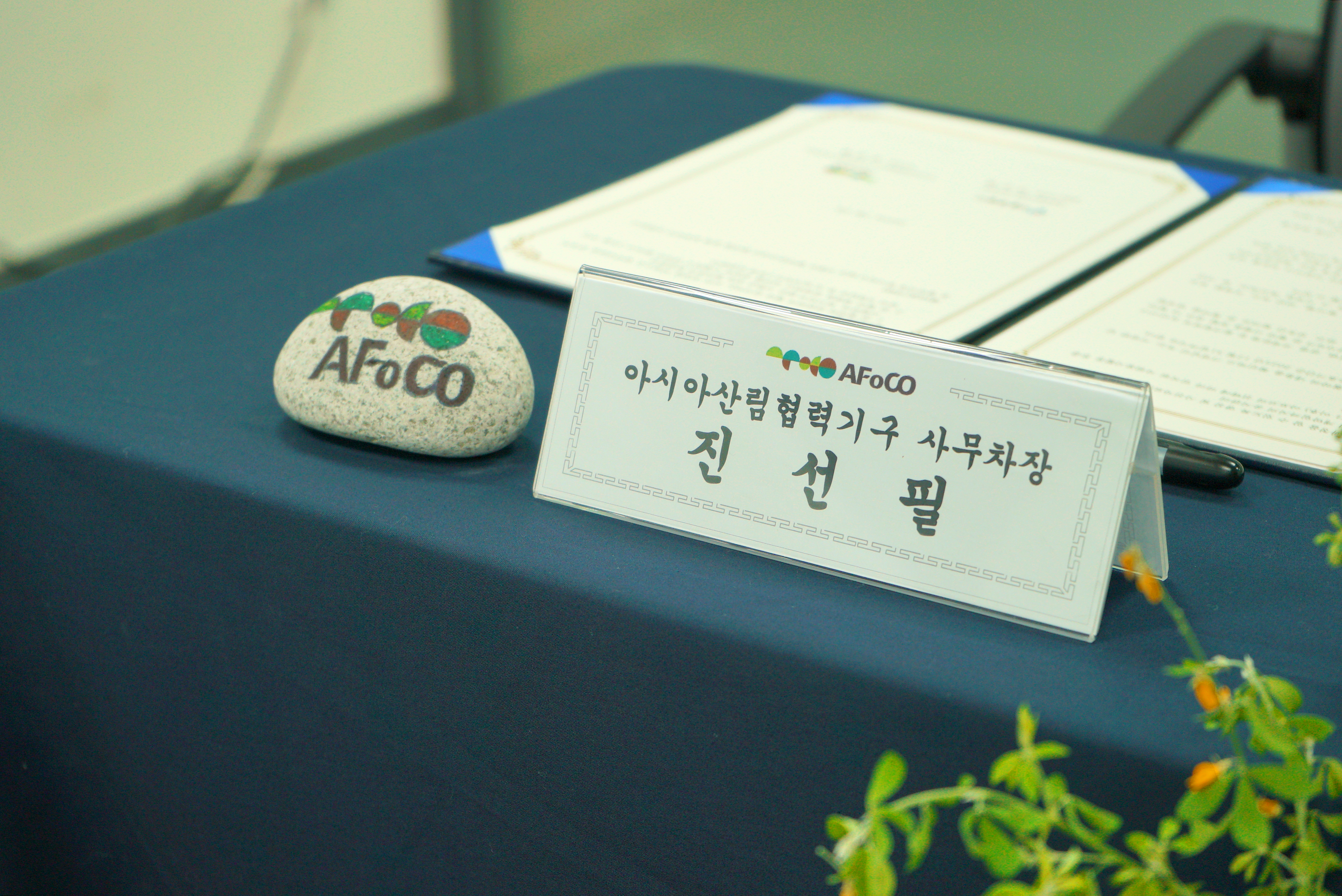 아시아산림협력기구_돌사진