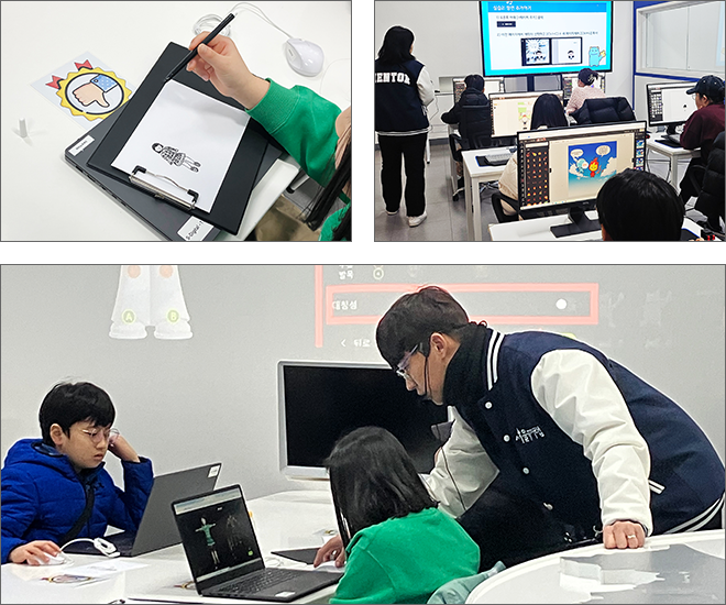 AI융합 체험관 이미지 - AI융합 체험관 전경1, AI융합 체험관 전경2, AI융합 체험관 전경3, 로봇 체험 존