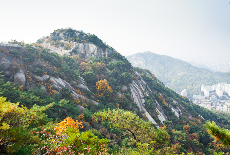 백악에서 바라본 인왕산