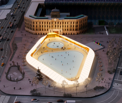 서울광장 스케이트장 전경